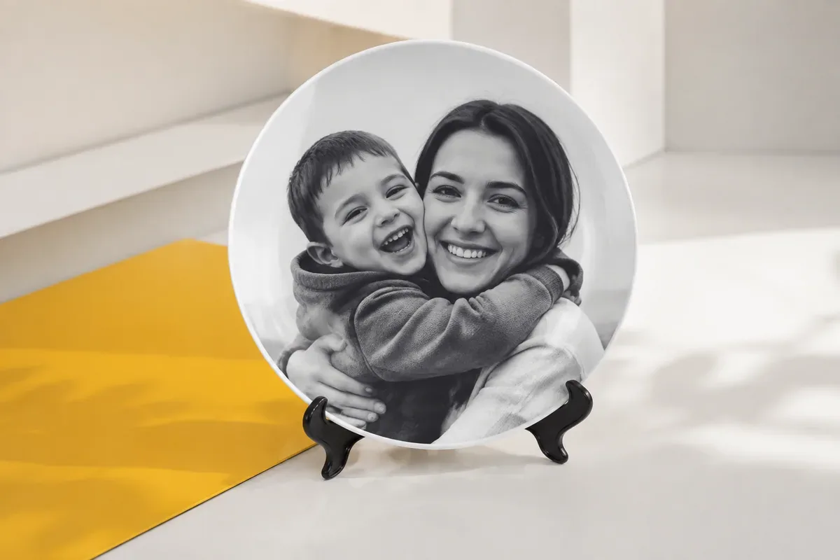 Пример исполнения: Тарелка с фотографией